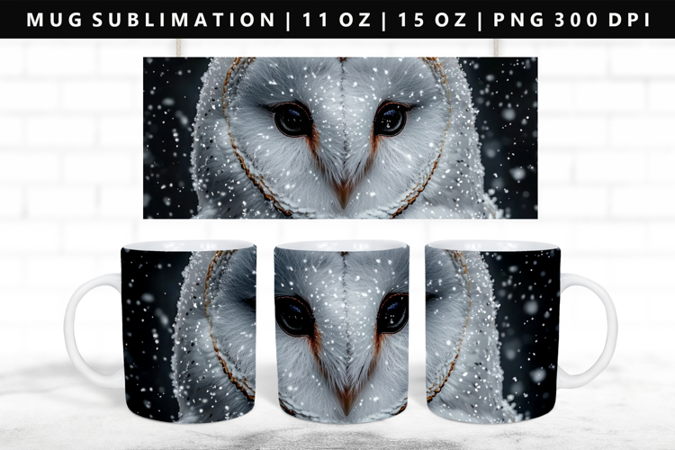 Owl 11oz, 15oz Mug Sublimation | Mug Wrap PNG