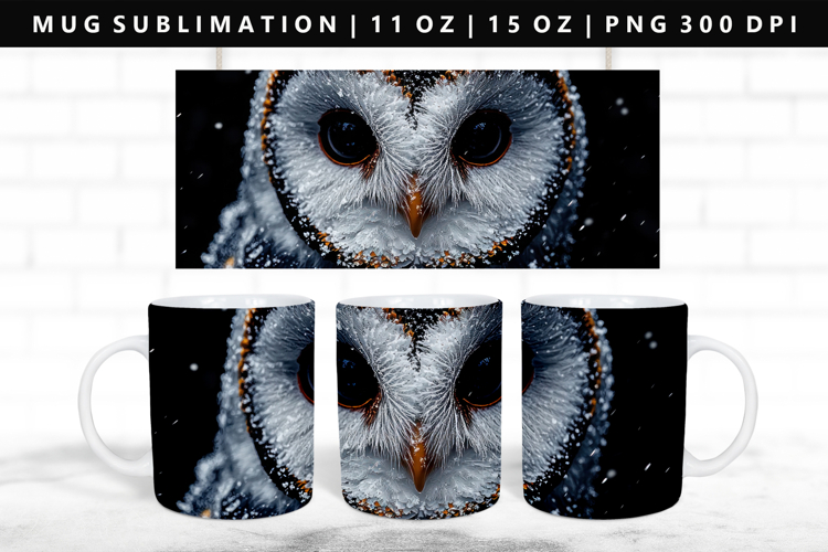 Owl 11oz, 15oz Mug Sublimation | Mug Wrap PNG