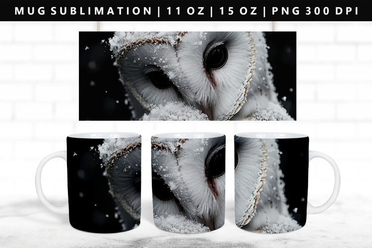 Owl 11oz, 15oz Mug Sublimation | Mug Wrap PNG