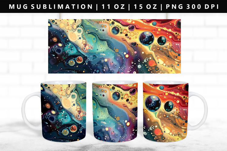 Rainbow 11oz, 15oz Mug Sublimation | Mug Wrap PNG