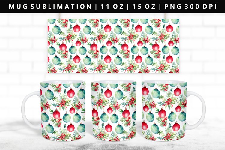 Christmas 11oz, 15oz Mug Sublimation | Mug Wrap PNG