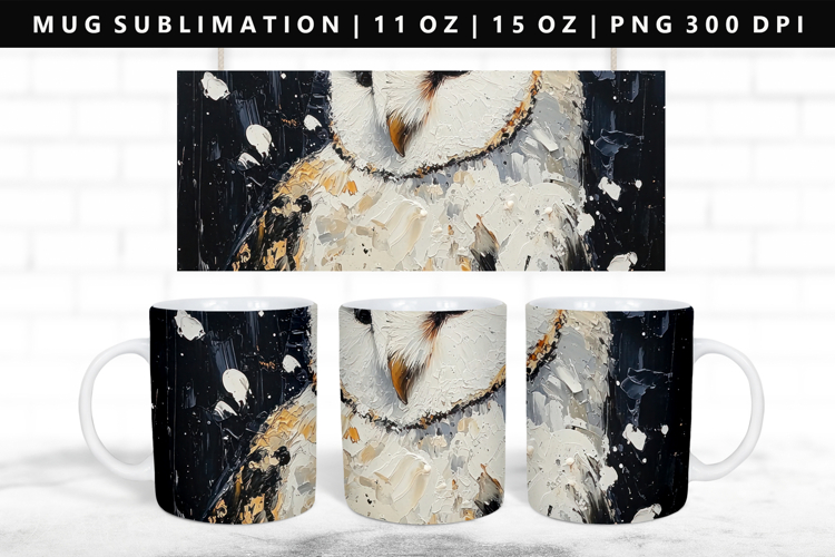 Owl 11oz, 15oz Mug Sublimation | Mug Wrap PNG