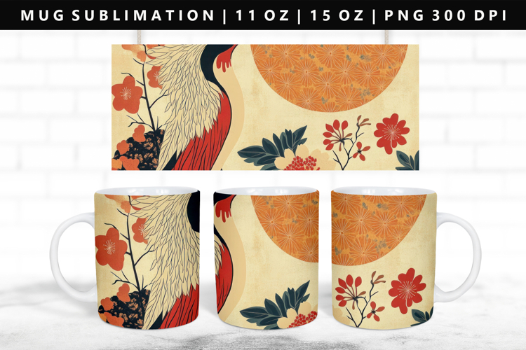 Hanafuda 11oz, 15oz Mug Sublimation | Mug Wrap PNG