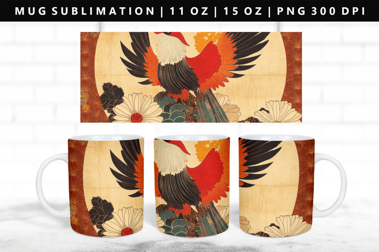Hanafuda 11oz, 15oz Mug Sublimation | Mug Wrap PNG