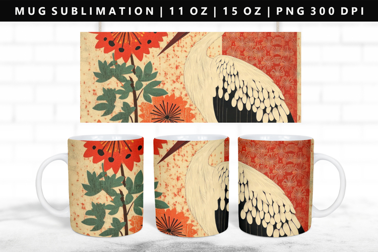 Hanafuda 11oz, 15oz Mug Sublimation | Mug Wrap PNG