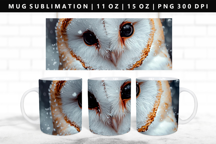 Owl 11oz, 15oz Mug Sublimation | Mug Wrap PNG