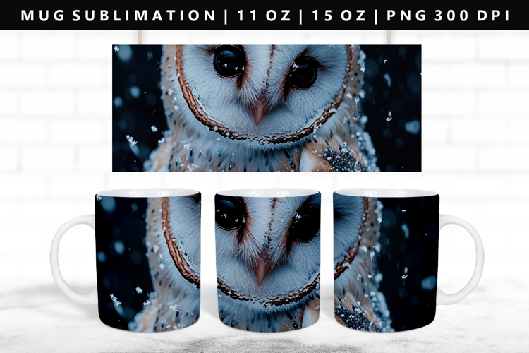Owl 11oz, 15oz Mug Sublimation | Mug Wrap PNG