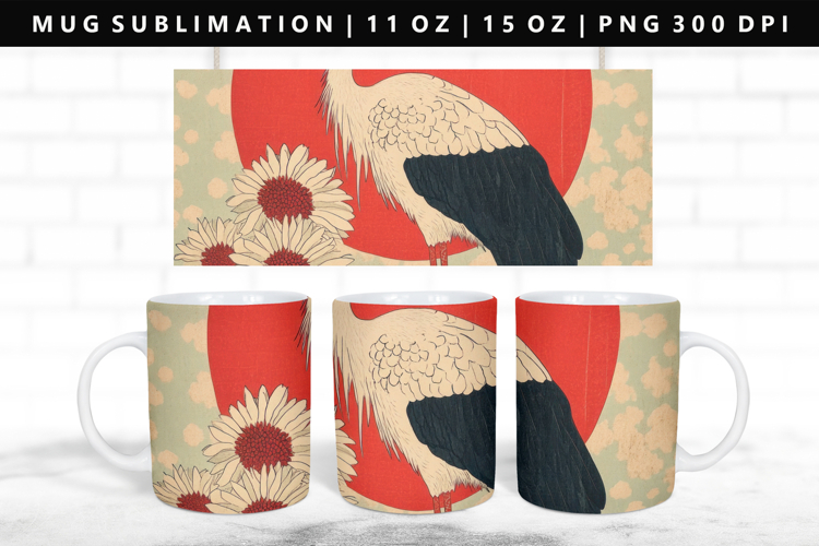 Hanafuda 11oz, 15oz Mug Sublimation | Mug Wrap PNG