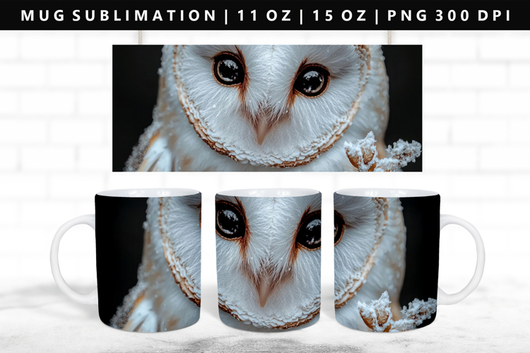 Owl 11oz, 15oz Mug Sublimation | Mug Wrap PNG