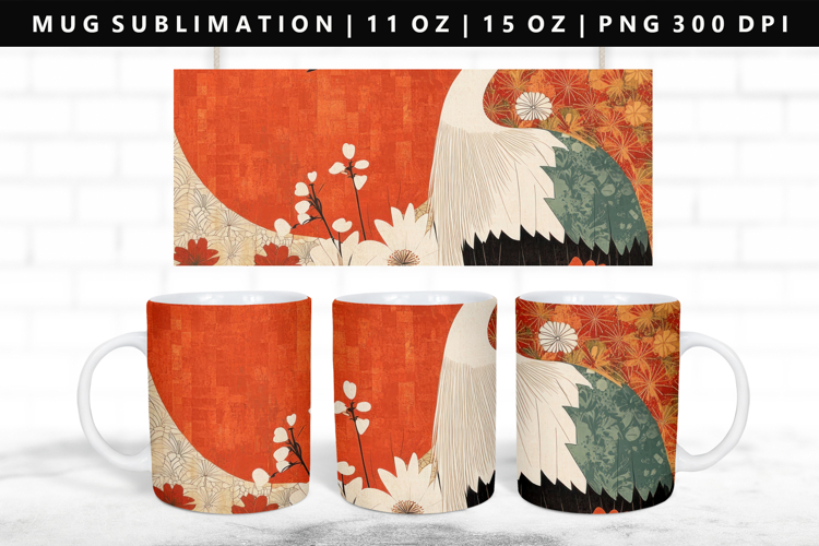Hanafuda 11oz, 15oz Mug Sublimation | Mug Wrap PNG