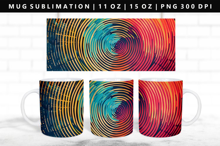 Retro Pop Art 11oz, 15oz Mug Sublimation | Mug Wrap PNG