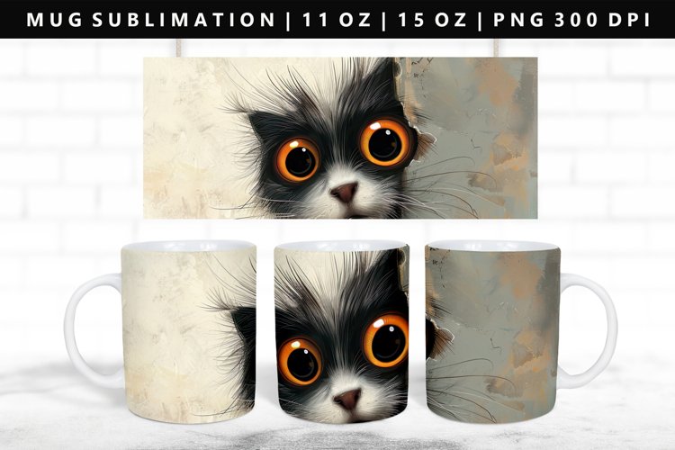 Colored Cats 11oz, 15oz Mug Sublimation | Mug Wrap PNG