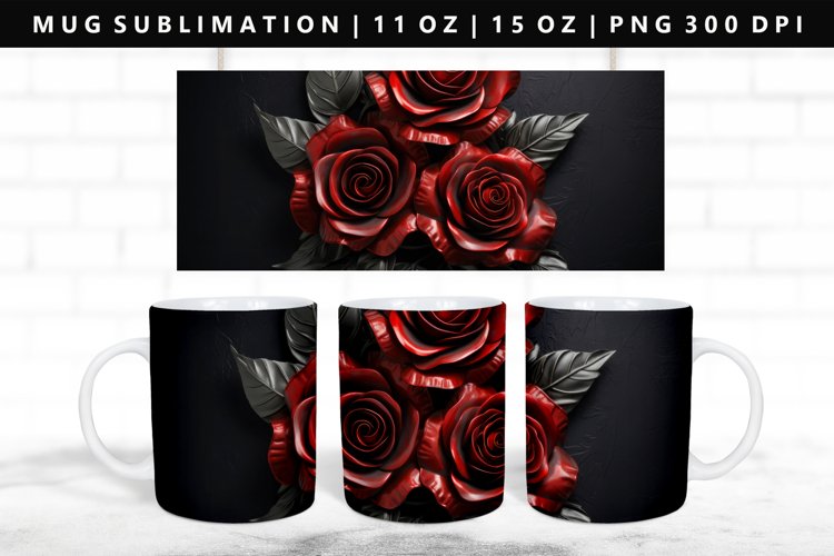 Flower 11oz, 15oz Mug Sublimation | Mug Wrap PNG