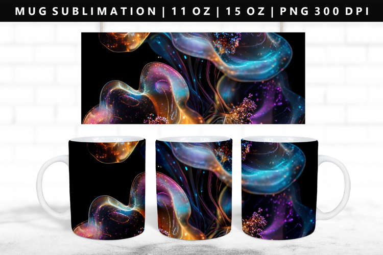Flower 11oz, 15oz Mug Sublimation | Mug Wrap PNG