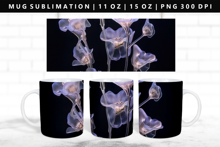 Flower 11oz, 15oz Mug Sublimation | Mug Wrap PNG