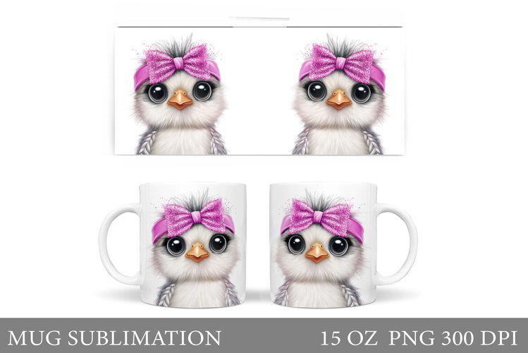 Bird Mug Sublimation. Cute Bird Sublimation example image 1