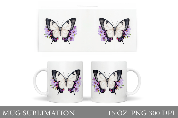 Butterfly Mug Design. Butterfliy Mug Sublimation
