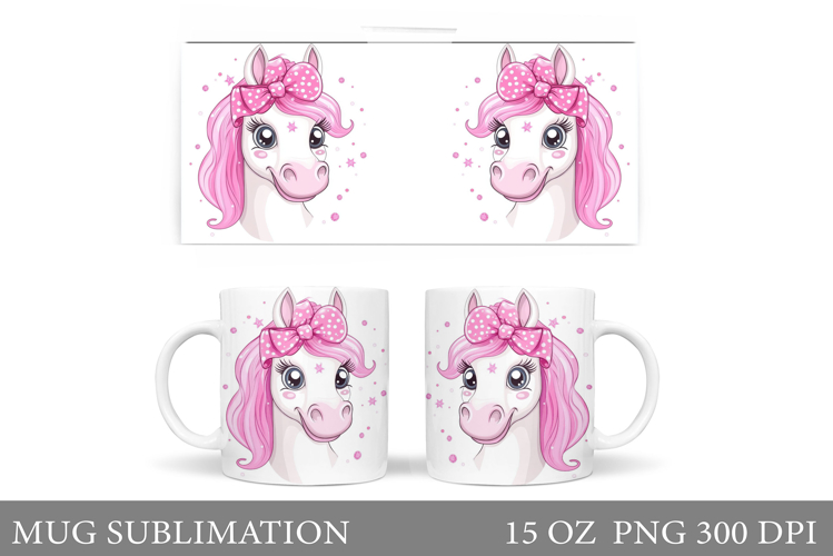 Cute Horse Mug Design. Horse Sublimation