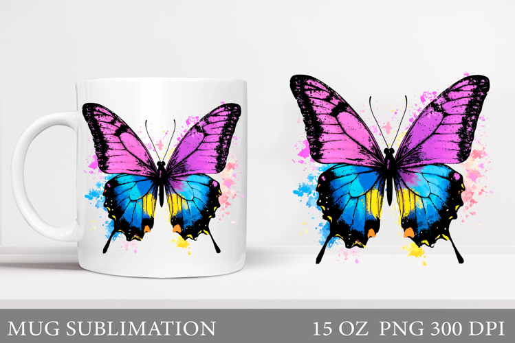 Butterfly Mug Sublimation. Butterfly Mug Design