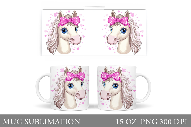 Cute Horse Mug Design. Horse Sublimation