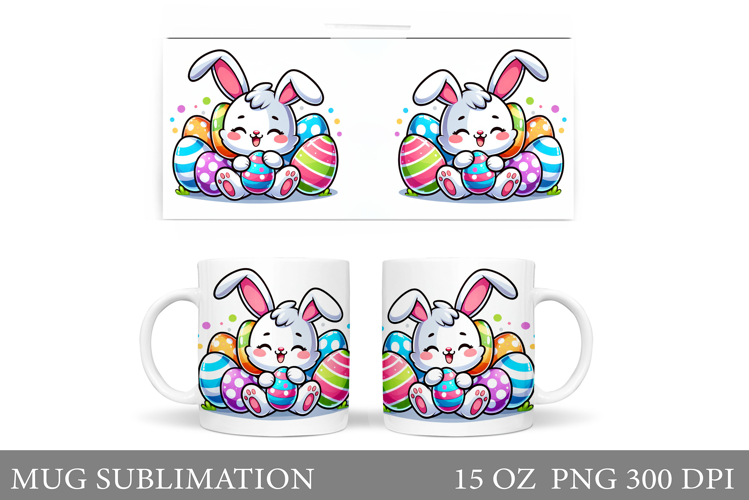 Easter Bunny Mug Design. Easter Mug Sublimation