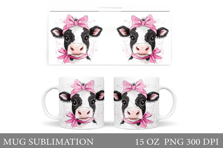 Cute Cow Mug Design. Cute Cow Sublimation