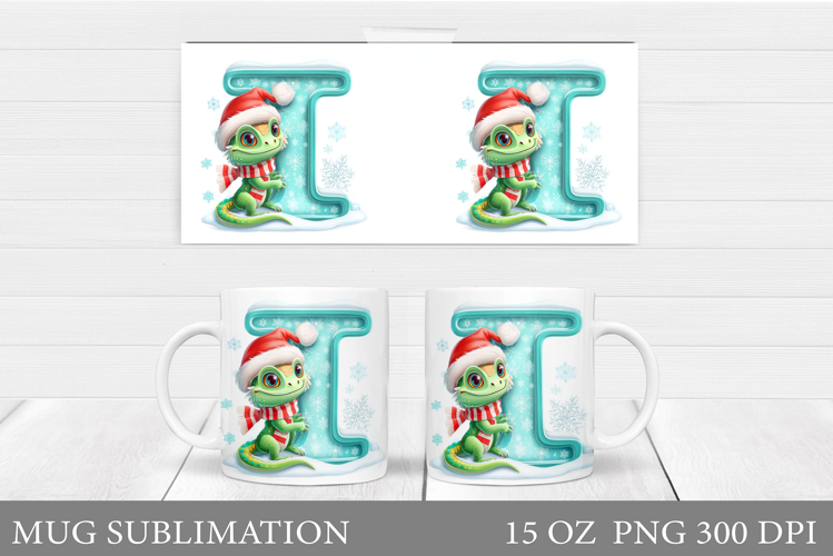 Letter I Mug Sublimation. Christmas Mug Sublimation