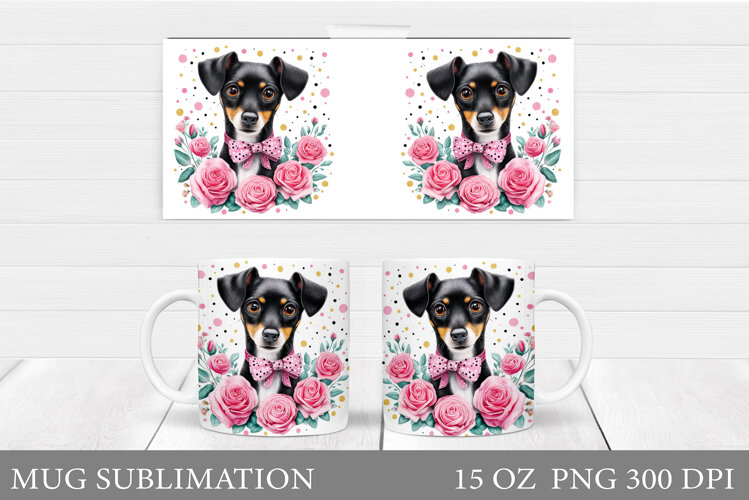 Cute Dog Mug Sublimation. Cute Dog Sublimation example image 1