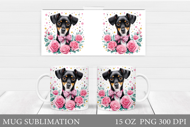Cute Dog Mug Sublimation. Cute Dog Sublimation