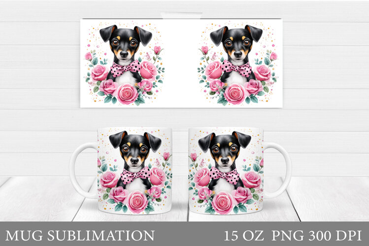 Cute Dog Mug Sublimation. Cute Dog Sublimation example image 1