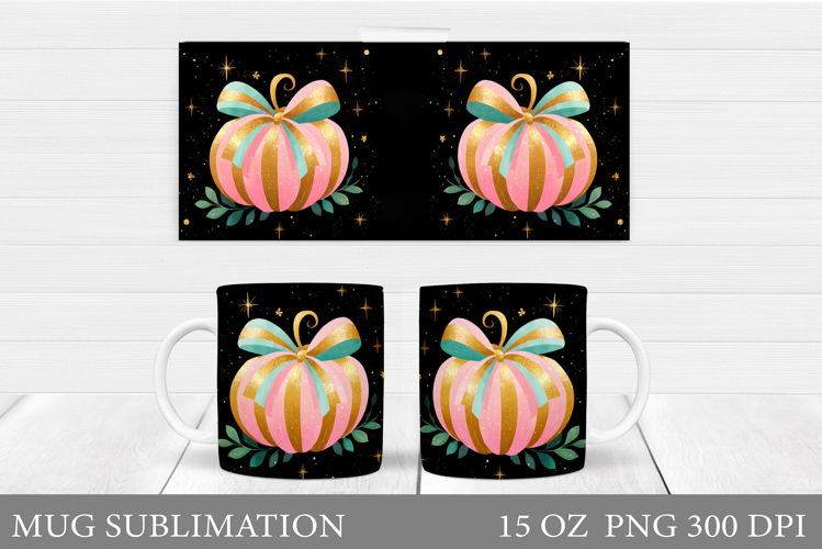 Pumpkin Mug Sublimation. Pumpkin Mug Design