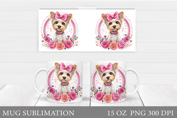 Cute Dog Mug Sublimation. Cute Dog Sublimation example image 1