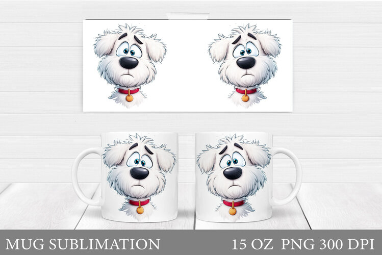 Cute Dog Mug Sublimation. Cute Dog Sublimation example image 1