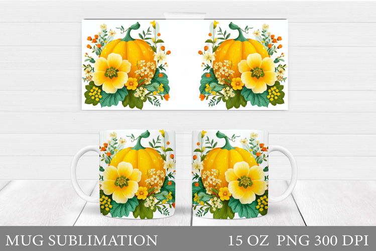 Pumpkin Mug Design. Pumpkin Mug Sublimation