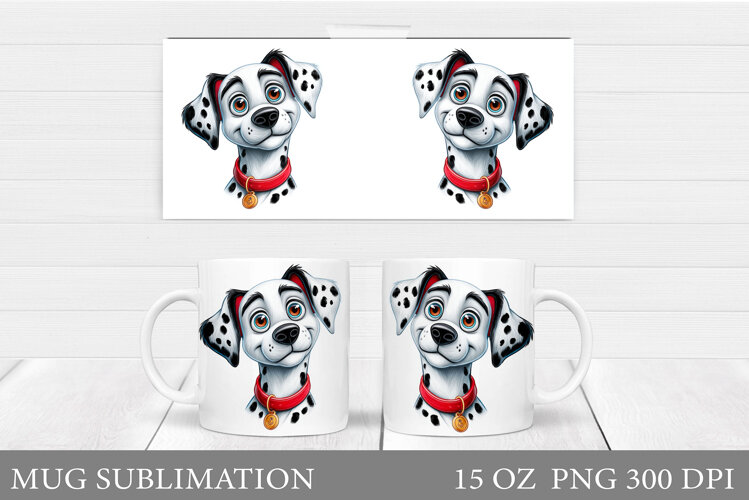 Cute Dog Mug Sublimation. Funny Dog Mug Wrap Design example image 1