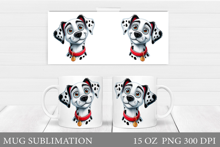 Cute Dog Mug Sublimation. Funny Dog Mug Wrap Design