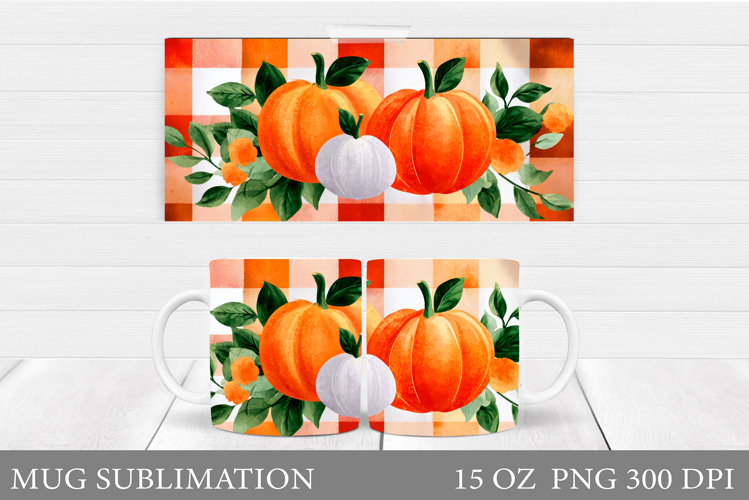 Pumpkin Mug Design. Pumpkin Mug Sublimation
