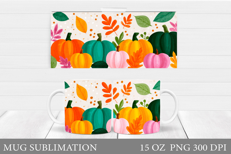 Pumpkin Mug Design. Pumpkin Mug Sublimation