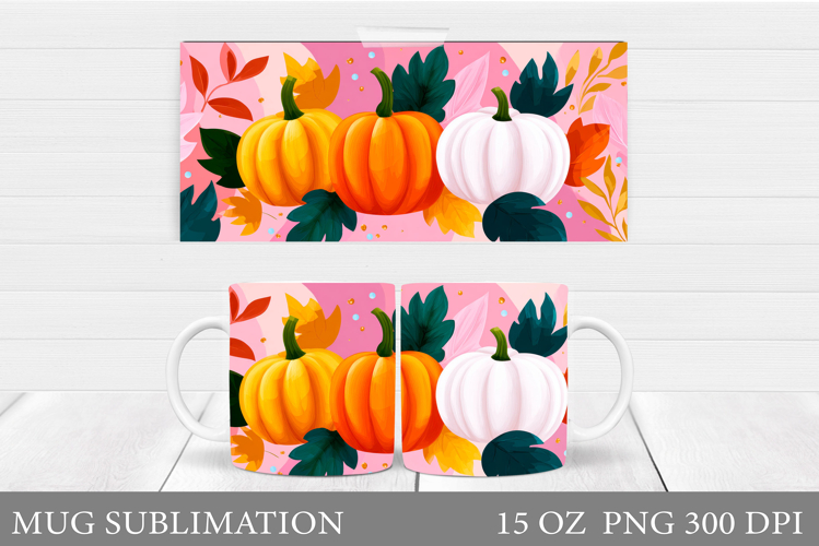 Pumpkin Mug Sublimation. Pumpkin Mug Design