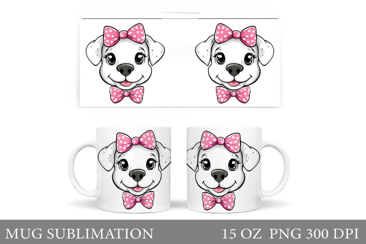 Cute Dog Mug Sublimation. Cute Dog Sublimation example image 1