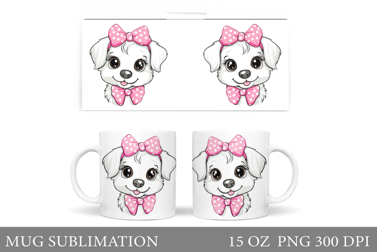 Cute Dog Mug Sublimation. Cute Dog Sublimation