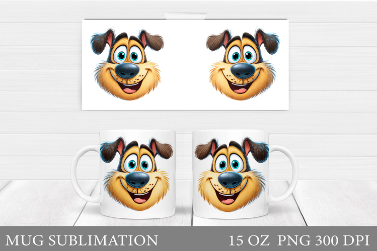 Cute Dog Mug Sublimation. Cute Dog Sublimation
