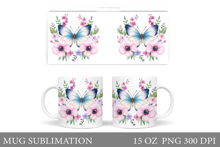 Butterfly Mug Sublimation. Butterfly Mug Design
