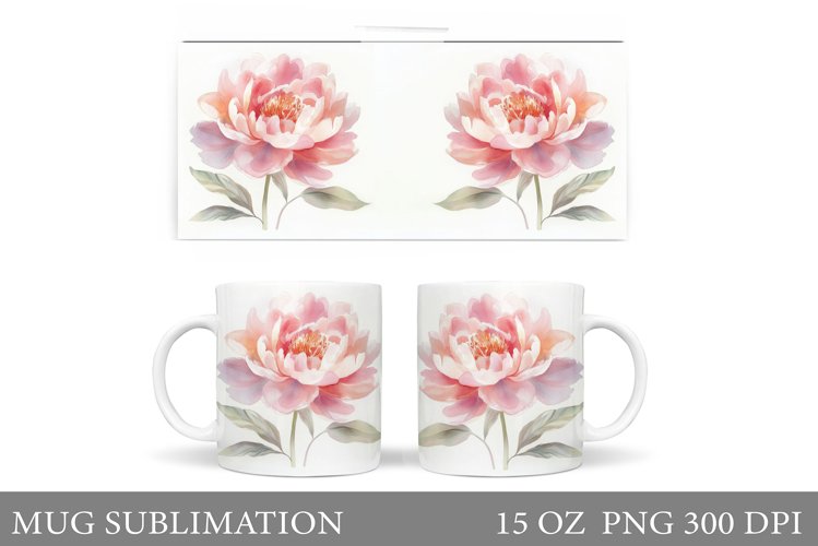 Flowers Mug Sublimation. Floral Mug Design example image 1