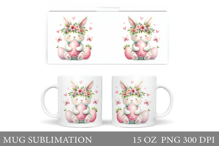 Easter Bunny Mug Design. Easter Mug Sublimation