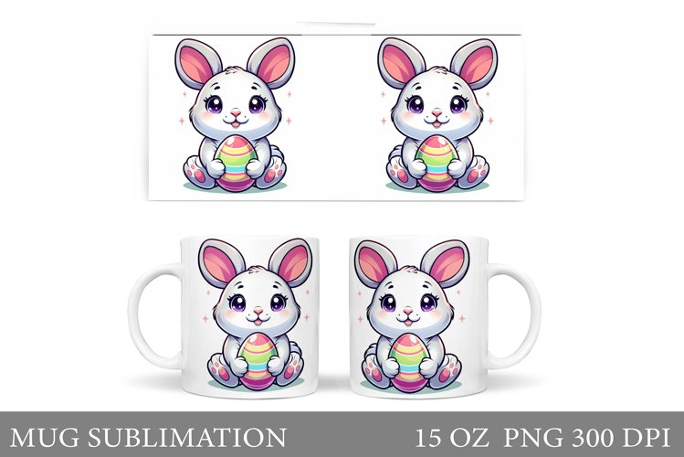 Easter Bunny Mug Design. Easter Mug Sublimation