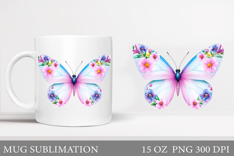 Butterfly Mug Sublimation. Butterfly Mug Design