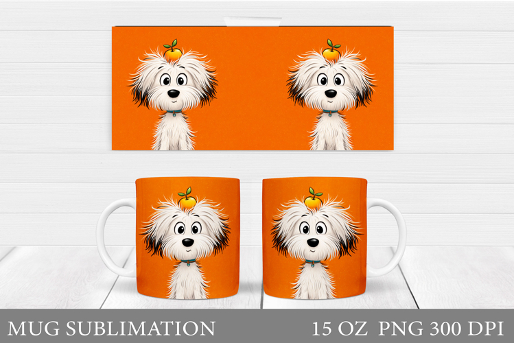 Cute Dog Mug Sublimation. Cute Dog Sublimation example image 1