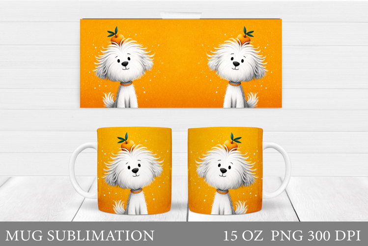 Cute Dog Mug Sublimation. Cute Dog Sublimation example image 1