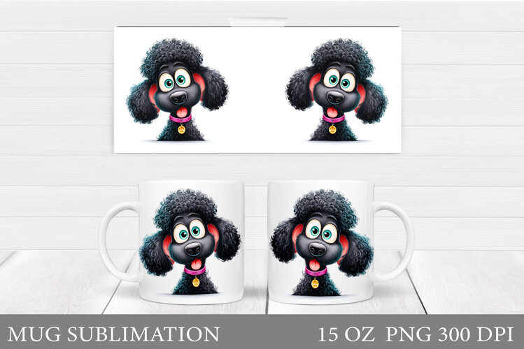 Cute Dog Mug Sublimation. Funny Dog Mug Wrap Design example image 1